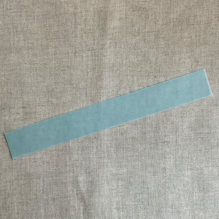 "Aqua blue colored translucent vellum belly band for 5x7 inch Invitation | Pack of 10" - Belly Bands in blue by Ivory Invitations