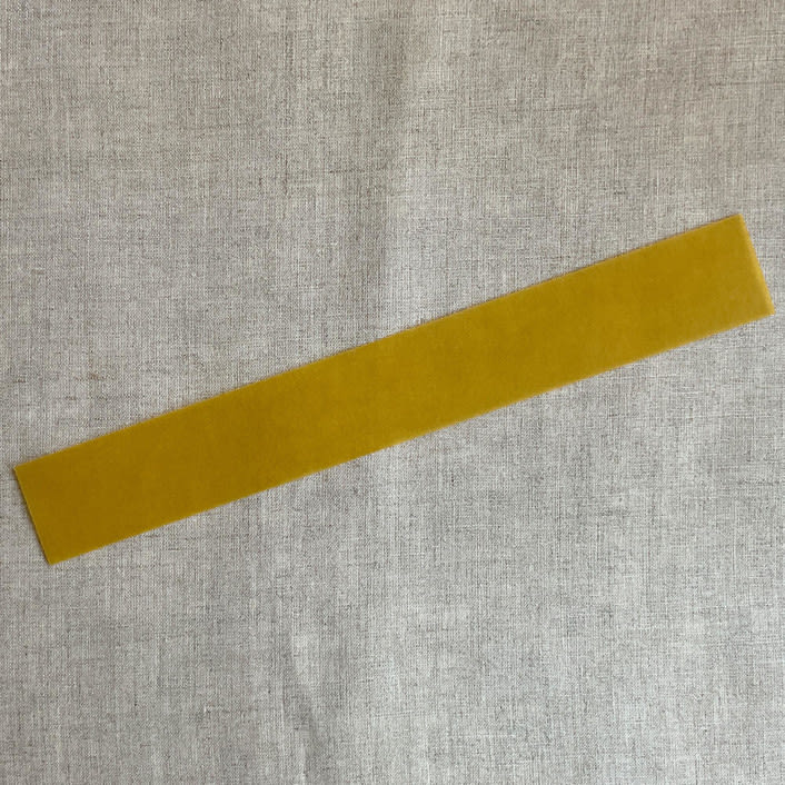 "Saffron colored translucent vellum belly band for 5x7 inch Invitation | Pack of 10" - Belly Bands in yellow by Ivory Invitations