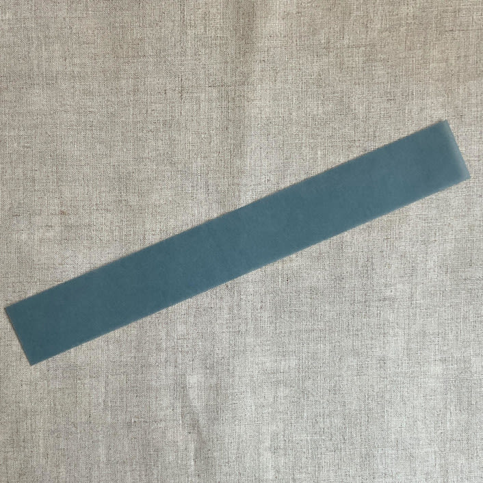 "Steel blue colored translucent vellum belly band for 5x7 inch Invitation | Pack of 10" - Belly Bands in blue by Ivory Invitations