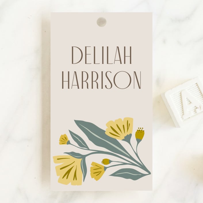 "storybook garden" - Baby Shower Favor Tags in Buttercup by Karidy Walker - Front