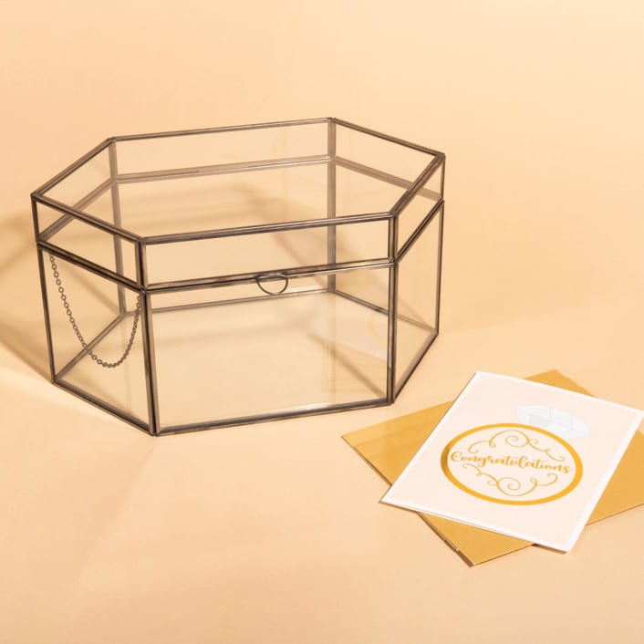 Glass Card Box | Full Opening | Black Card Boxes by Hanna Roberts