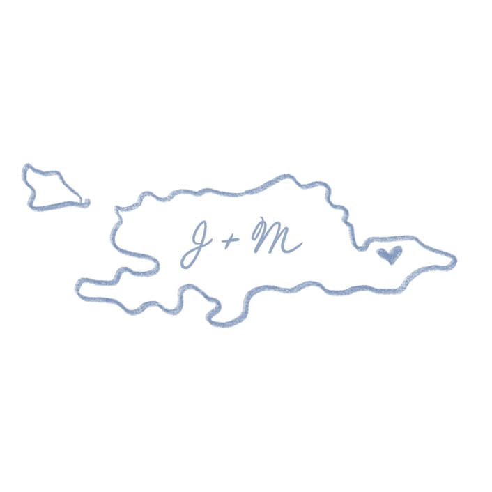 "Custom State or Country Monogram" - Commissioned Design Element in multicolor by Cotton and Bow