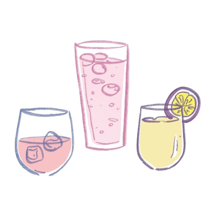 "Custom Cocktail Icon" - Commissioned Design Element in multicolor by Cotton and Bow