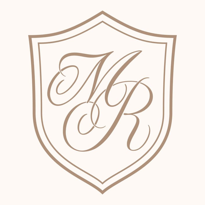 "Custom Calligraphy Monogram Crest" - Commissioned Design Element in multicolorassorted-colors by Sam Dubeau