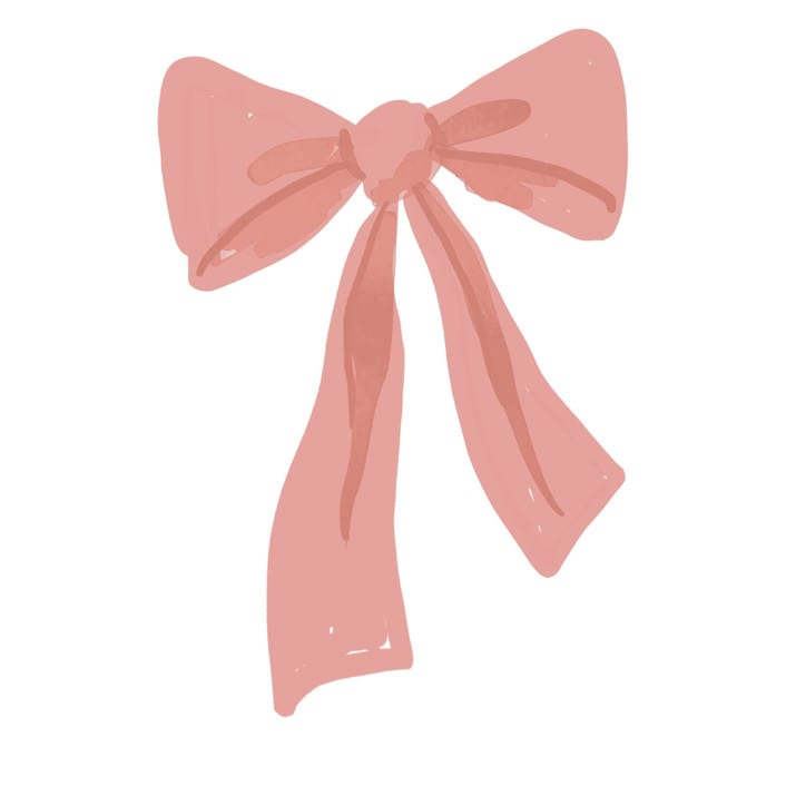 "Custom Bow Icon" - Commissioned Design Element in pink by Lori Wemple