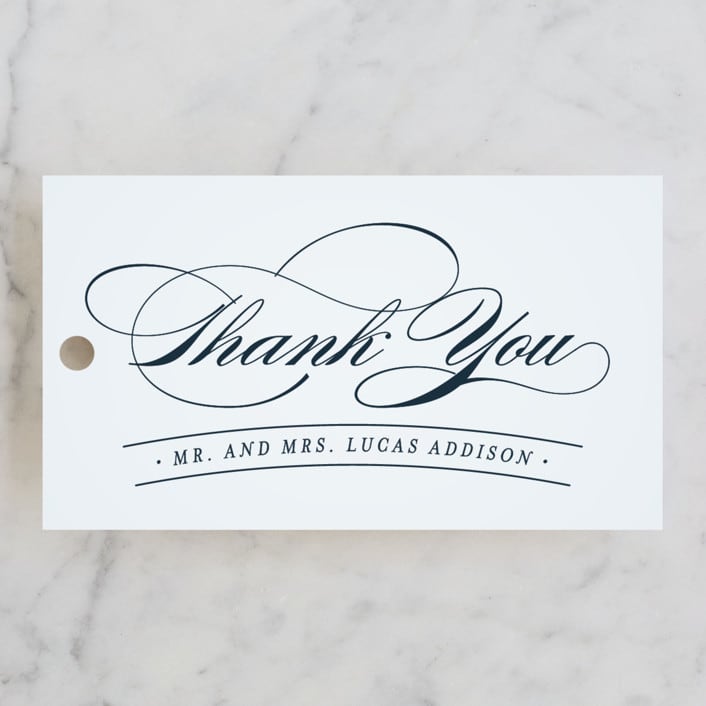 "Big City - Boston" - Wedding Favor Tags in Pale Blue by Hooray Creative - Front
