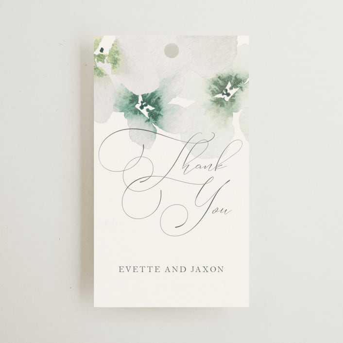 "Whispered" - Wedding Favor Tags in Springtime by Design Lotus - Front
