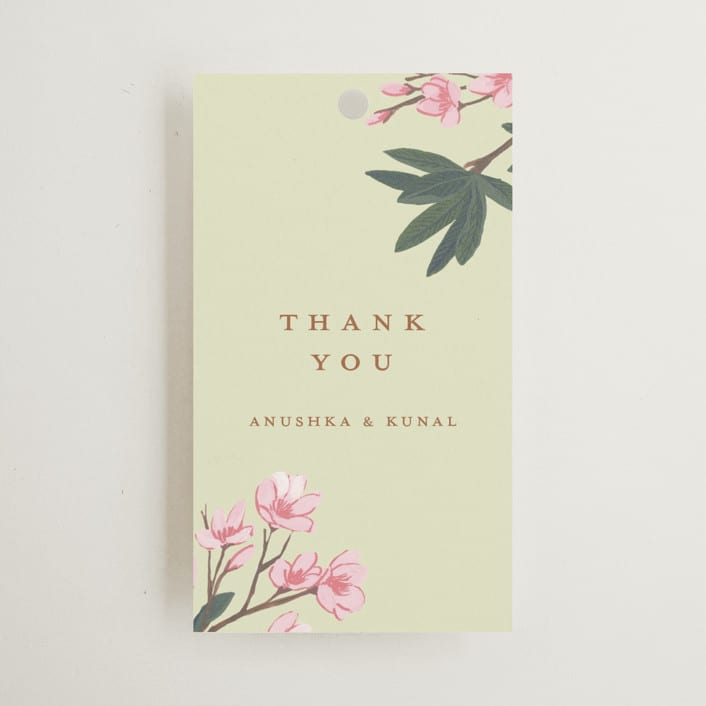 "Royal Wedding" - Wedding Favor Tags in Pista by Teju Reval - Front