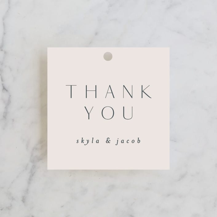 "Mountains" - Wedding Favor Tags in Ivory by Angela Thompson - Front