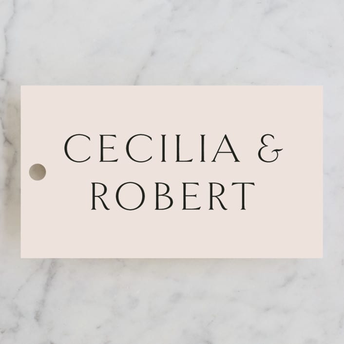 "Halcyon" - Wedding Favor Tags in Dove by Olivia Kanaley Inman - Front