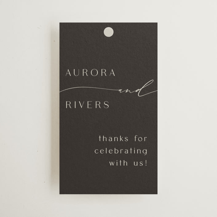 "gathering" - Wedding Favor Tags in Smoke by Olivia Raufman - Front