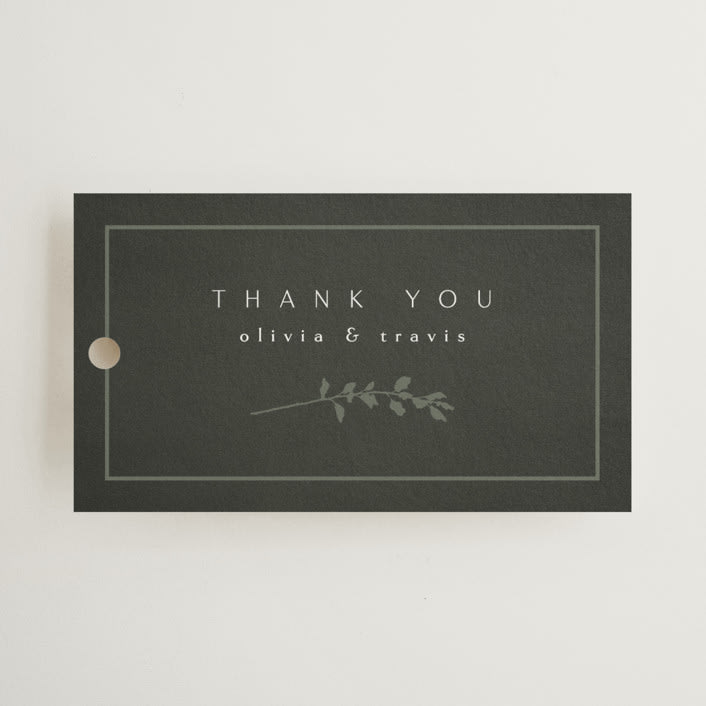 "Quince" - Wedding Favor Tags in Ivy by Kelly Schmidt - Front