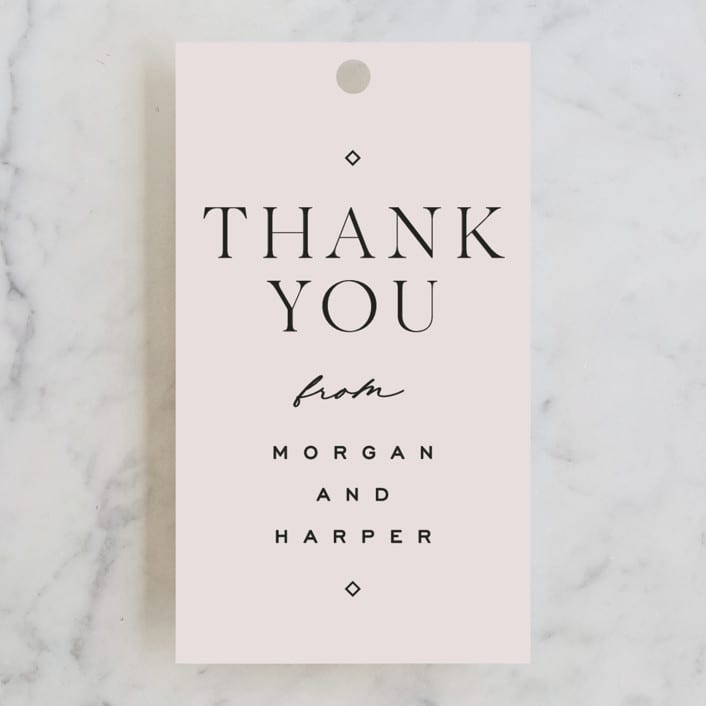 "Coco" - Wedding Favor Tags in Linen by Carly Reed Walker - Front