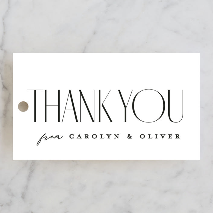 "Bold Union" - Wedding Favor Tags in Cloud by Everett Paper Goods - Front