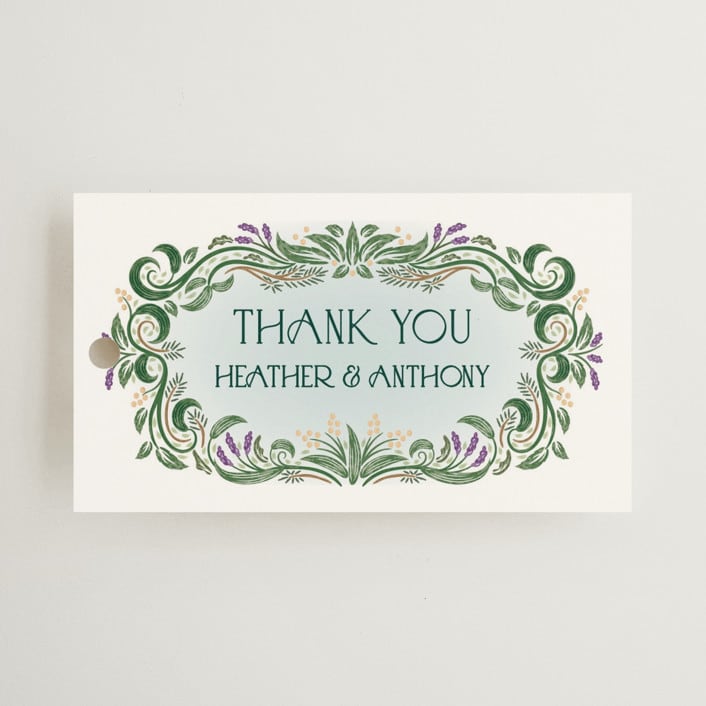"Sierra" - Wedding Favor Tags in Spruce by Paper Sun Studio - Front