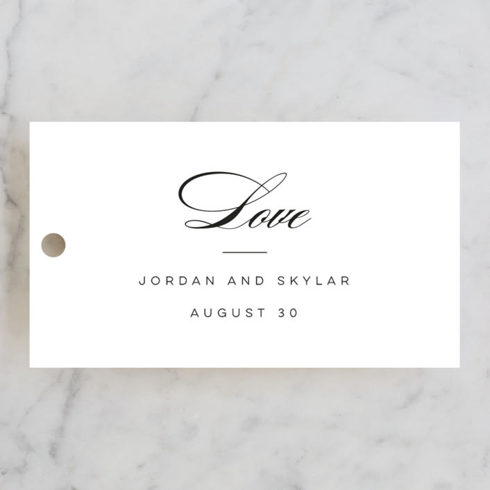 "Waltz" - Wedding Favor Tags in Tuxedo by Lori Wemple - Front
