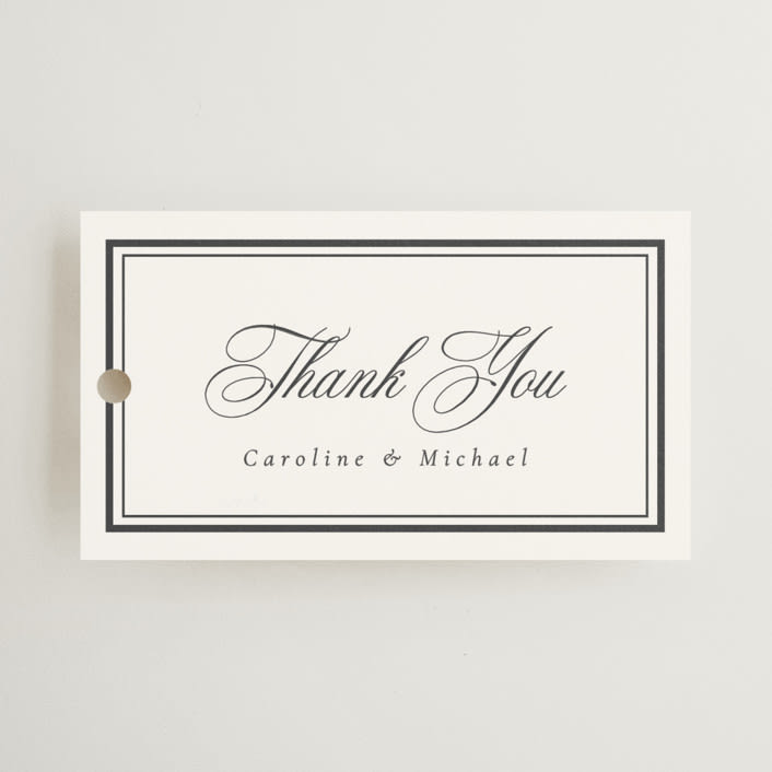 "Lustre" - Wedding Favor Tags in Cloud by Nicole Walsh - Front