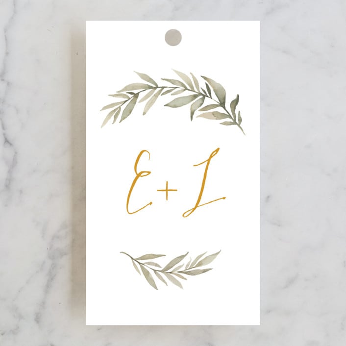 "Summer Love" - Wedding Favor Tags in Sunflower by Wildfield Paper Co - Front