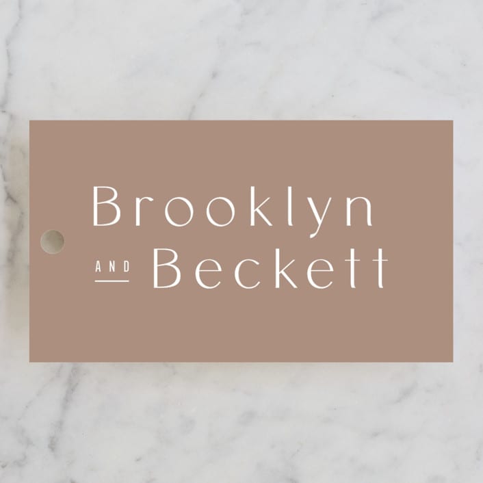 "Cordelle" - Wedding Favor Tags in Fawn by Kristie Kern - Front