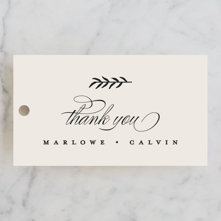 "Surround" - Wedding Favor Tags in Ivory by Brianne Larsen - Front