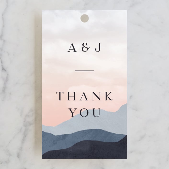 "scene" - Wedding Favor Tags in Sunrise by Pixel and Hank - Front