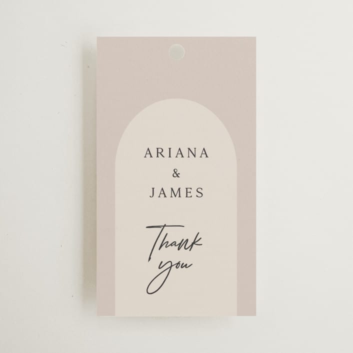 "the arch" - Wedding Favor Tags in Stone by Elly - Front