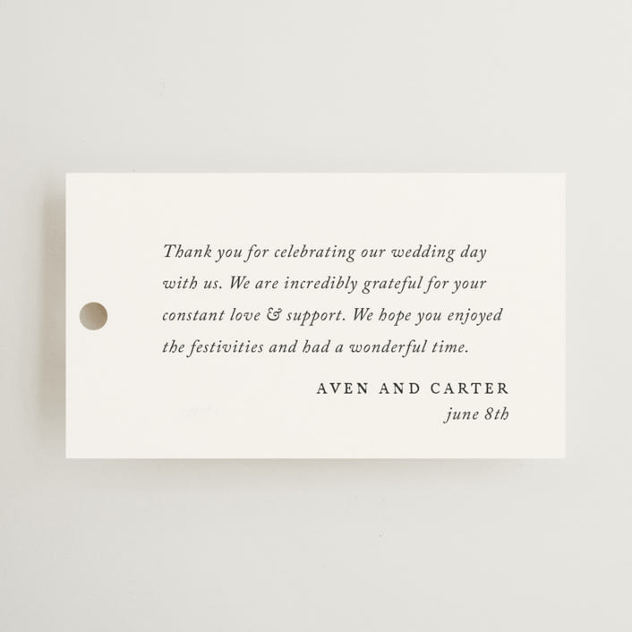 "Storybook" - Wedding Favor Tags in Ink by Jennifer Postorino - Front