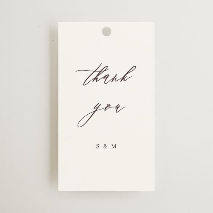 "un mariage photographique" - Wedding Favor Tags in Mocha by Benita Crandall - Front