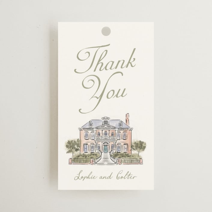 "Charlotte" - Wedding Favor Tags in Petal by Jenna Holcomb - Front