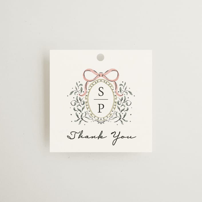 "Hand illustrated Garden Gate" - Wedding Favor Tags in Forest by Jackie Crawford - Front