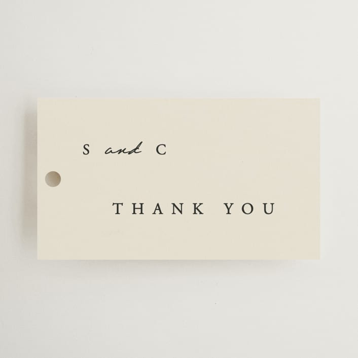 "Simply" - Wedding Favor Tags in Linen by Brianne Larsen - Front