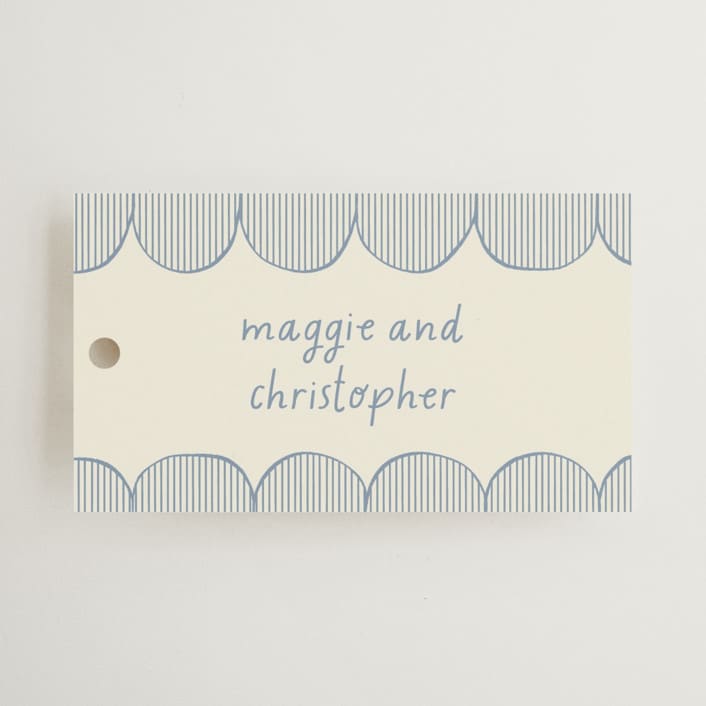 "Florence" - Wedding Favor Tags in Sky by Kelly Watkins - Front