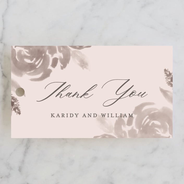 "set in stone" - Wedding Favor Tags in Dusty Rose by Mansi Verma - Front