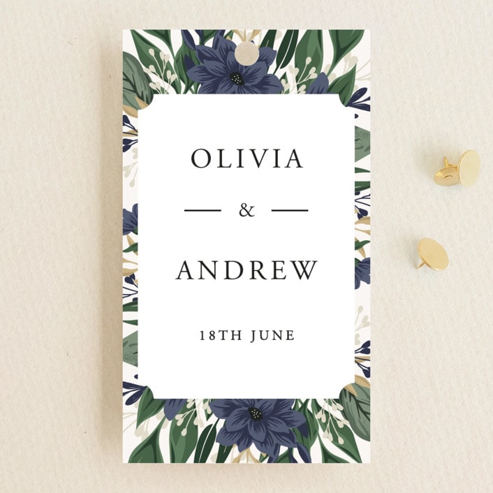 "Ophelia's Garden" - Wedding Favor Tags in Bluebell by Oma N. Ramkhelawan - Front