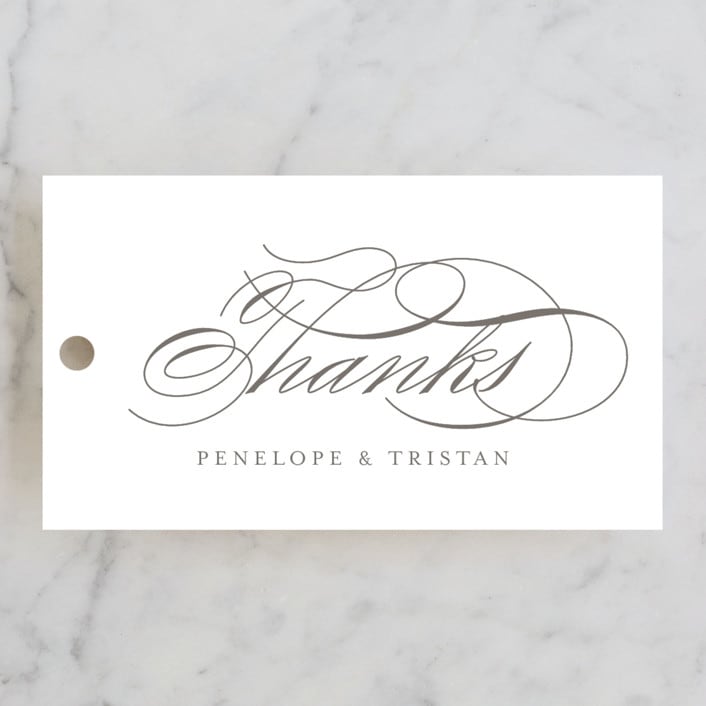 "calisson" - Wedding Favor Tags in Mist by chocomocacino - Front