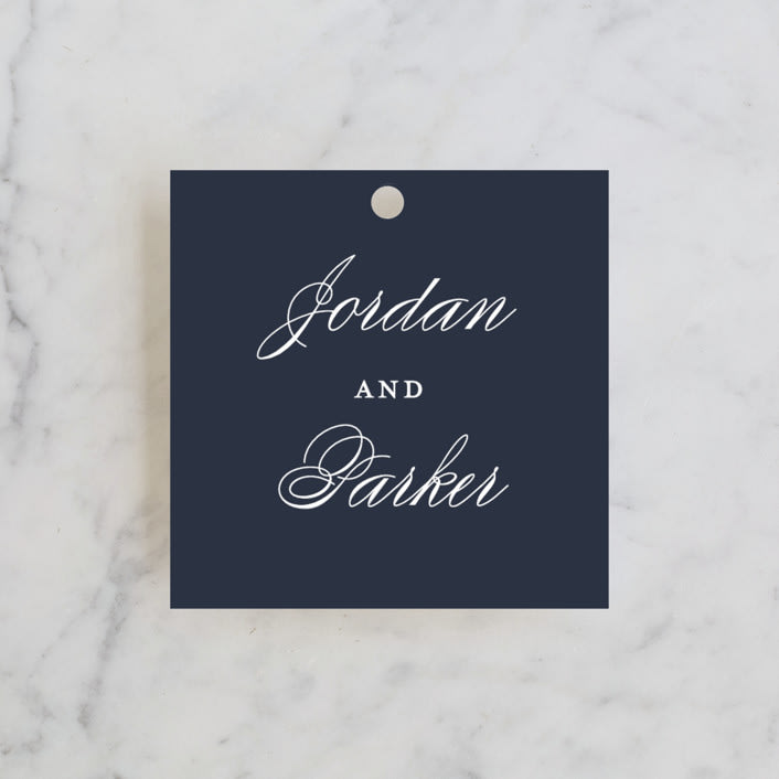 "Flawless" - Wedding Favor Tags in Midnight by Kimberly FitzSimons - Front