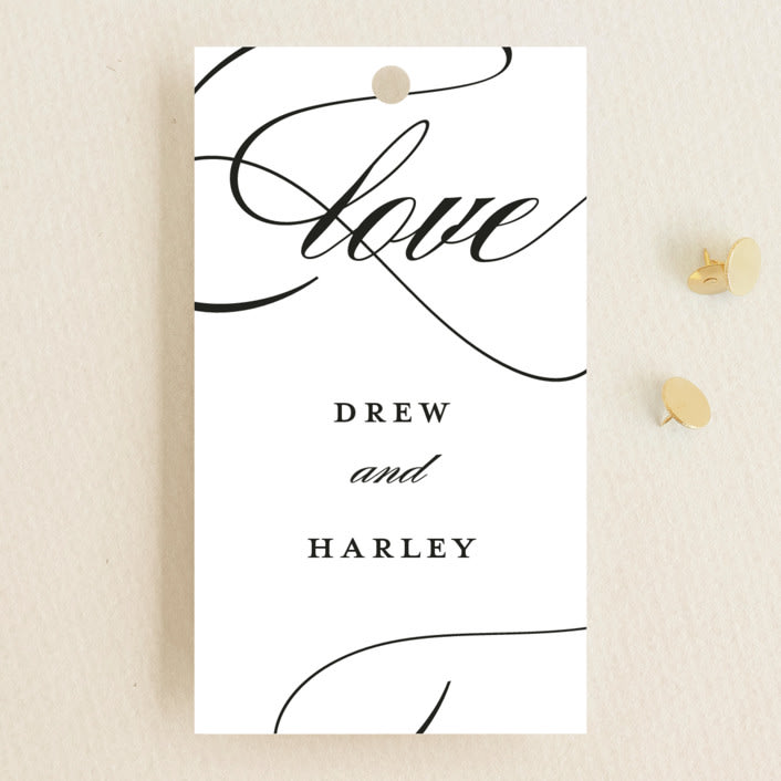 "So in Love" - Wedding Favor Tags in Cloud by Stacey Meacham - Front