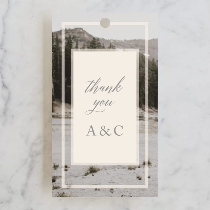 "Vintage Photo Frame" - Wedding Favor Tags in Puddle by Katharine Watson - Front