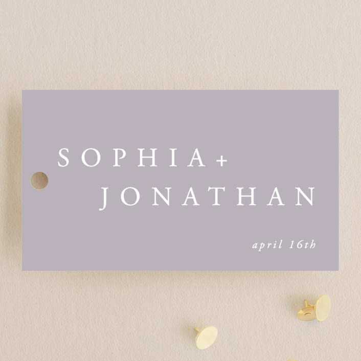 "The Minimalist" - Wedding Favor Tags in Air by lulu and isabelle - Front