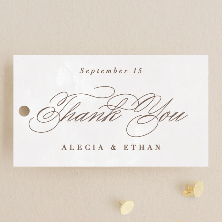 "Sonesta" - Wedding Favor Tags in Mineral by Hooray Creative - Front