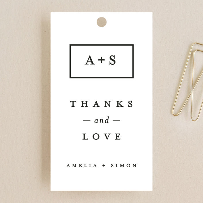 "Elemental" - Wedding Favor Tags in Cloud by Snow and Ivy - Front