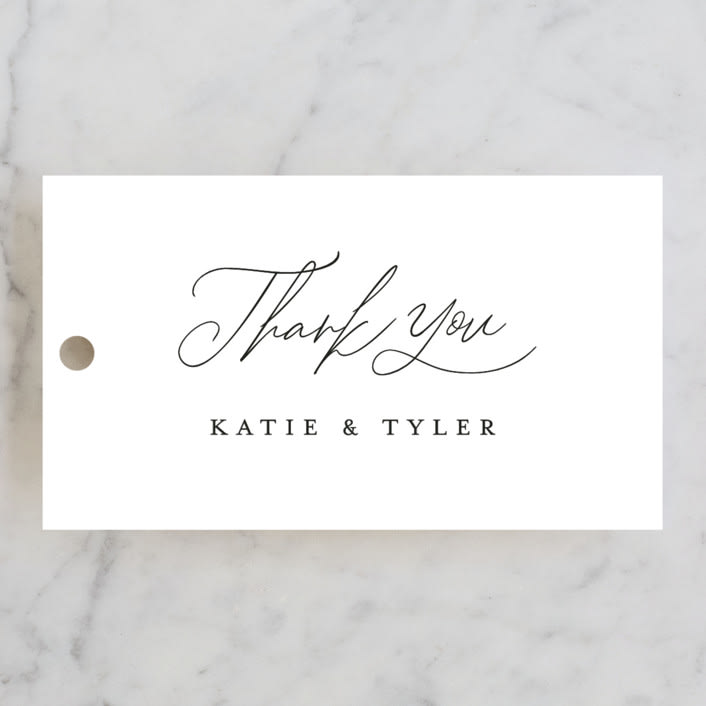 "Tallulah" - Wedding Favor Tags in Linen by Jennifer Wick - Front