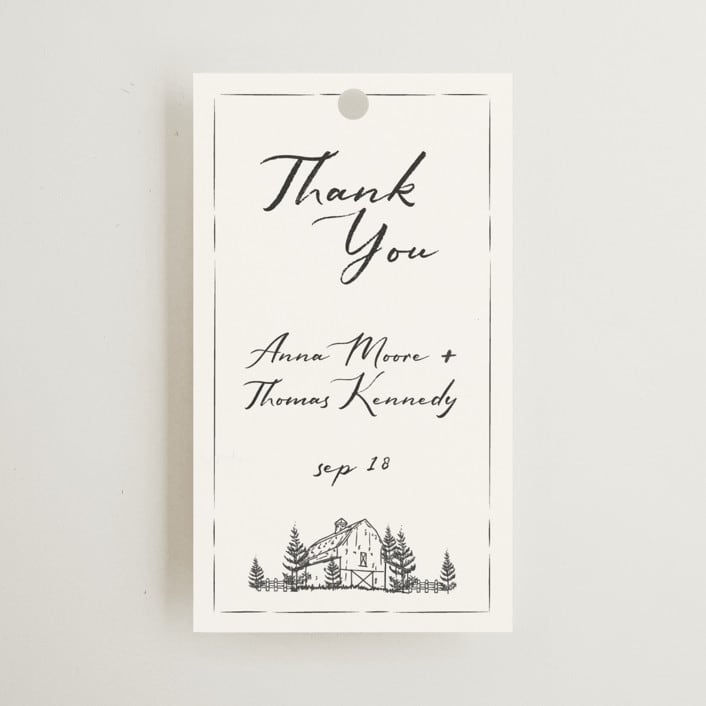 "Southern Soul" - Wedding Favor Tags in Cloudy by Sherley Ferreira - Front