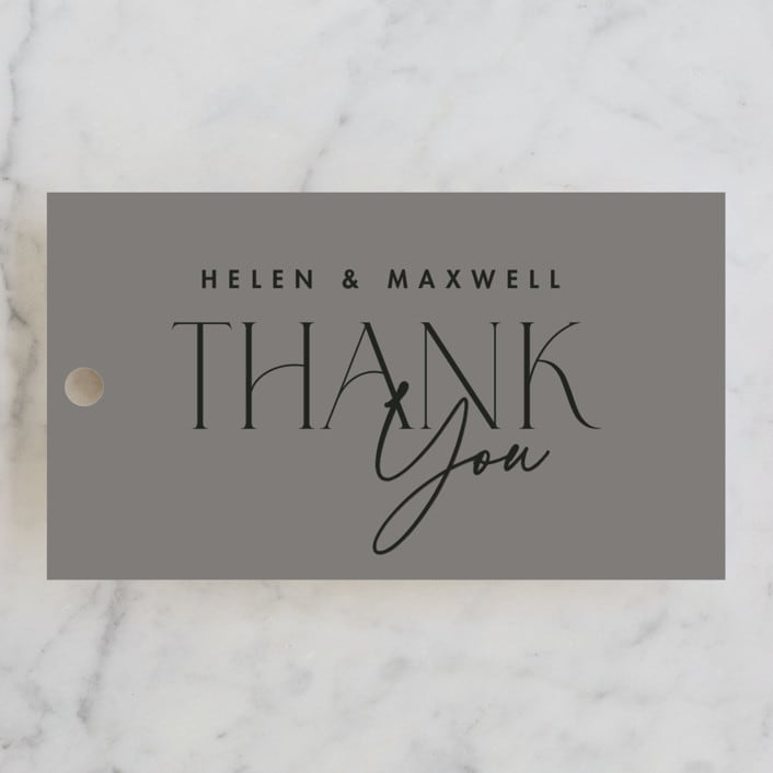 "The Ultimate After Party" - Wedding Favor Tags in Fog by Becky Nimoy - Front