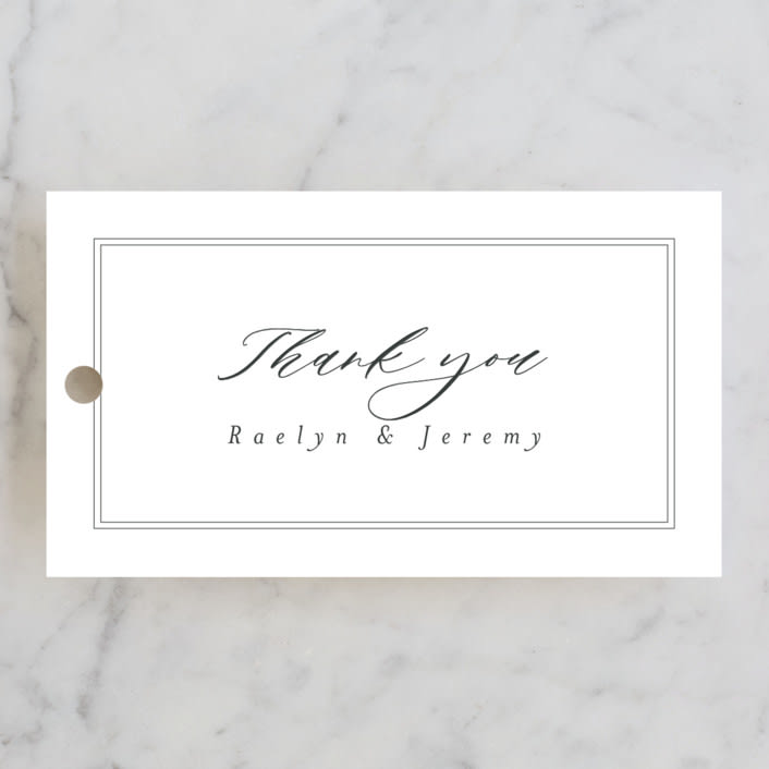 "Minimalist Photo" - Wedding Favor Tags in Ivory by Nicole Walsh - Front
