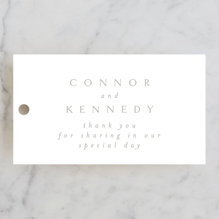 "the mill park" - Wedding Favor Tags in Opal by Phrosné Barwood - Front