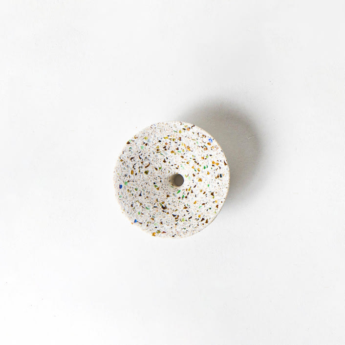 "White Terrazzo Dimple Wall Hook, Small" - Wall Hooks in white by Pretti.Cool
