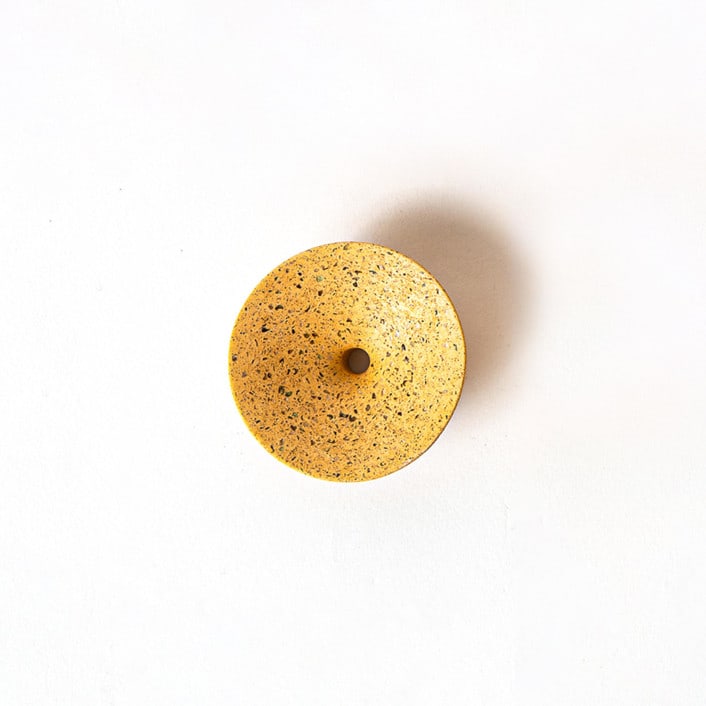 "Marigold Terrazzo Dimple Wall Hook, Small" - Wall Hooks in yellow by Pretti.Cool