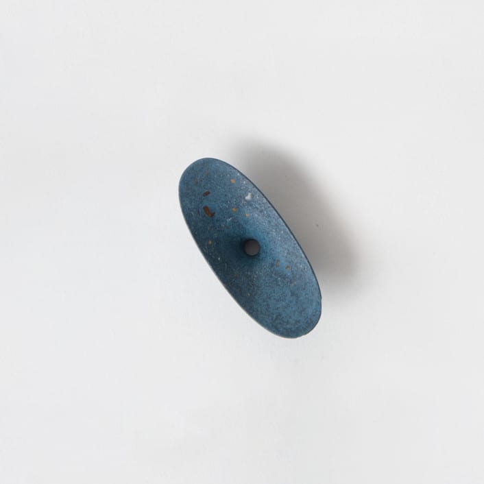 "Cobalt Terrazzo Dimple Coat Hook" - Wall Hooks in blue by Pretti.Cool