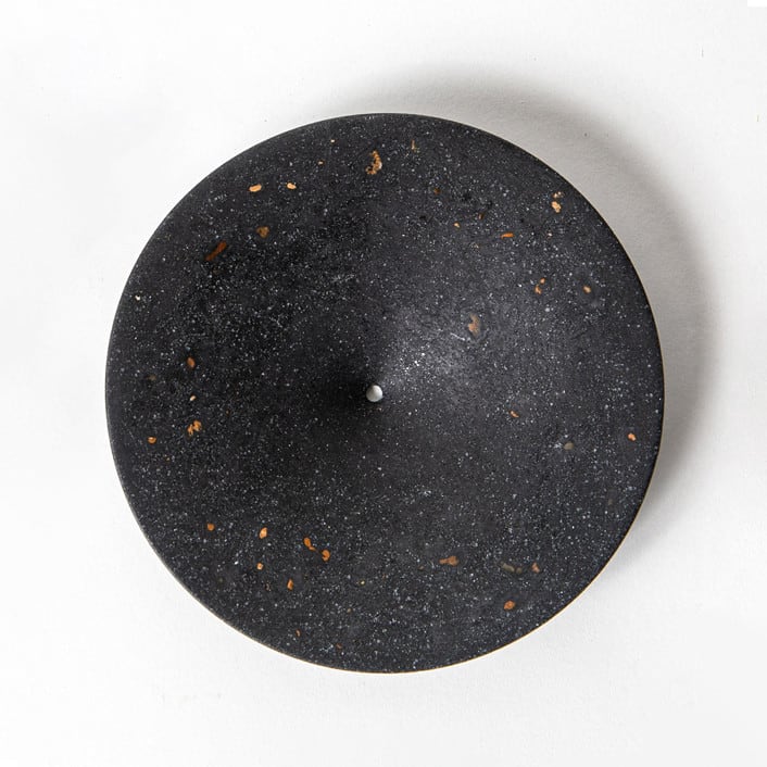 "Black Terrazzo Dimple Wall Hook, Large" - Wall Hooks in black by Pretti.Cool
